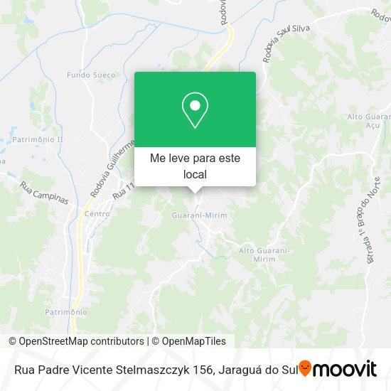 Rua Padre Vicente Stelmaszczyk 156 mapa