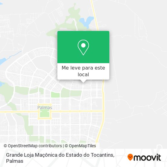 Grande Loja Maçônica do Estado do Tocantins mapa