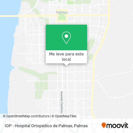 IOP - Hospital Ortopédico de Palmas mapa