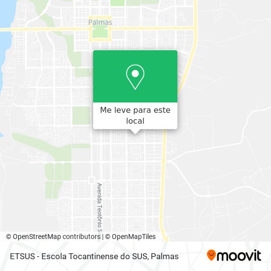 ETSUS - Escola Tocantinense do SUS mapa