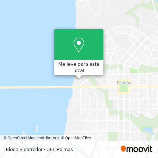 Bloco B corredor - UFT mapa