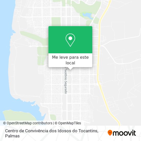 Centro de Convivência dos Idosos do Tocantins mapa