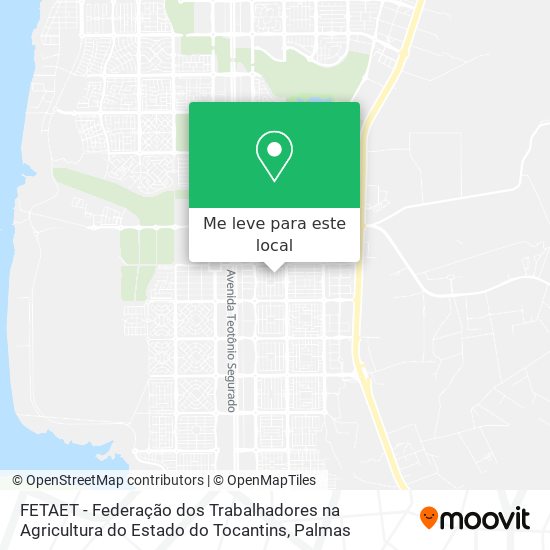 FETAET - Federação dos Trabalhadores na Agricultura do Estado do Tocantins mapa