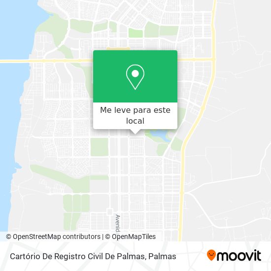 Cartório De Registro Civil De Palmas mapa