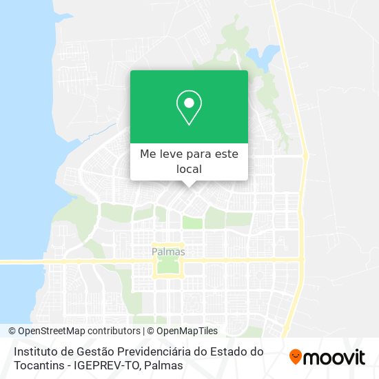 Instituto de Gestão Previdenciária do Estado do Tocantins - IGEPREV-TO mapa