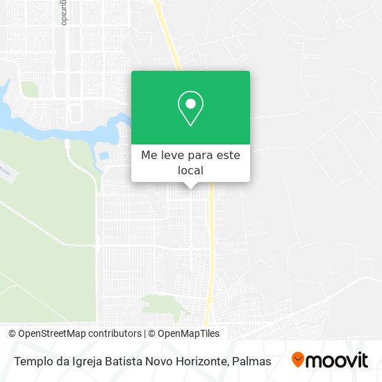 Templo da Igreja Batista Novo Horizonte mapa