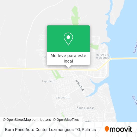 Bom Pneu Auto Center Luzimangues TO mapa