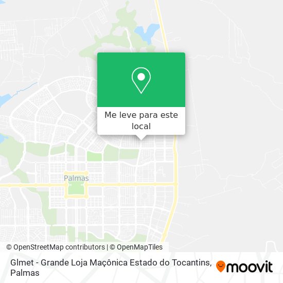 Glmet - Grande Loja Maçônica Estado do Tocantins mapa