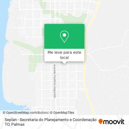 Seplan - Secretaria do Planejamento e Coordenação TO mapa