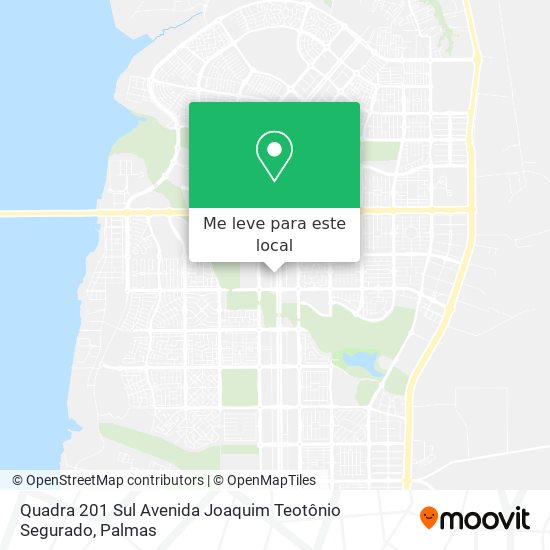 Quadra 201 Sul Avenida Joaquim Teotônio Segurado mapa