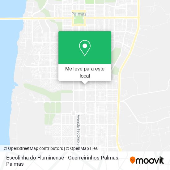 Escolinha do Fluminense - Guerreirinhos Palmas mapa
