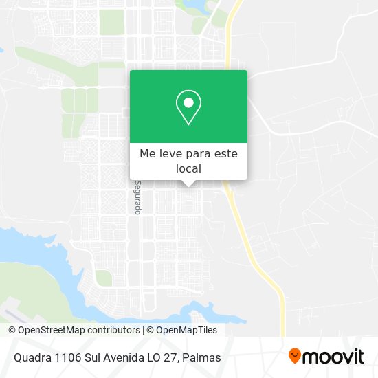 Quadra 1106 Sul Avenida LO 27 mapa