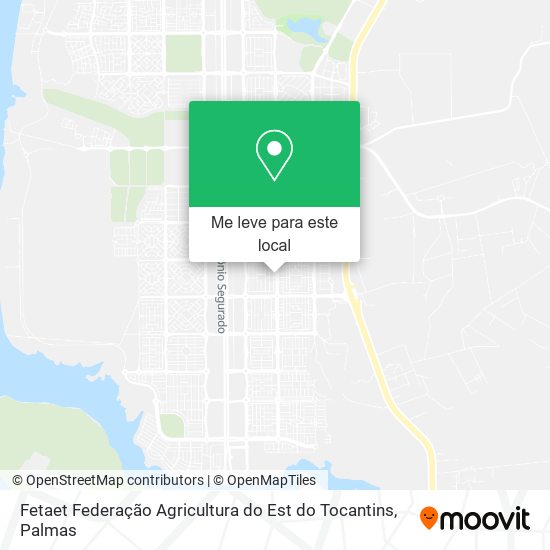 Fetaet Federação Agricultura do Est do Tocantins mapa