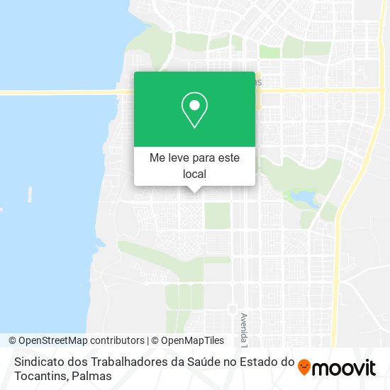 Sindicato dos Trabalhadores da Saúde no Estado do Tocantins mapa