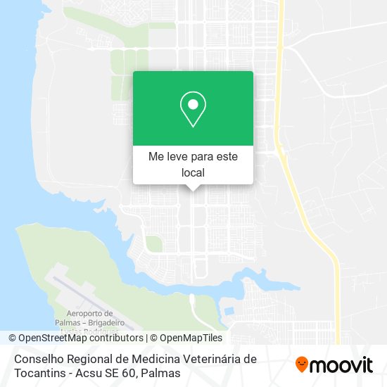 Conselho Regional de Medicina Veterinária de Tocantins - Acsu SE 60 mapa