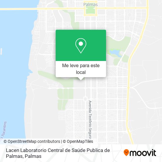 Lacen Laboratorio Central de Saúde Publica de Palmas mapa