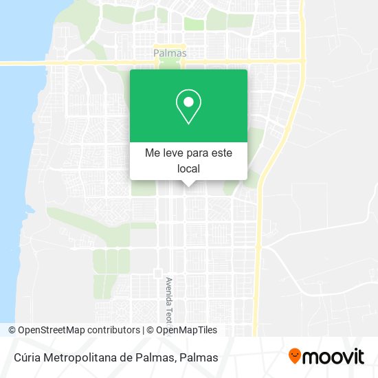 Cúria Metropolitana de Palmas mapa