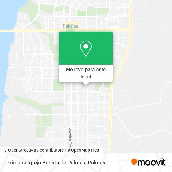 Primeira Igreja Batista de Palmas mapa