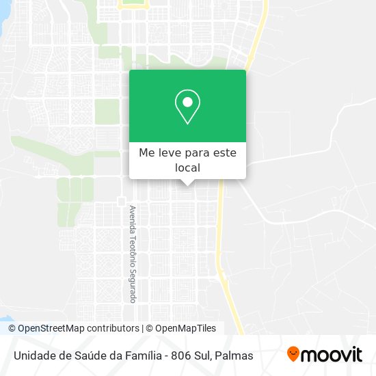 Unidade de Saúde da Família - 806 Sul mapa