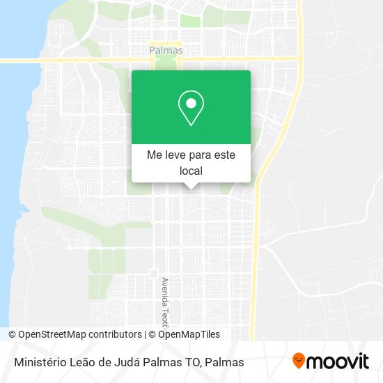 Ministério Leão de Judá Palmas TO mapa