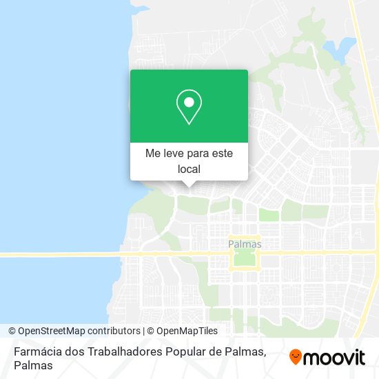 Farmácia dos Trabalhadores Popular de Palmas mapa