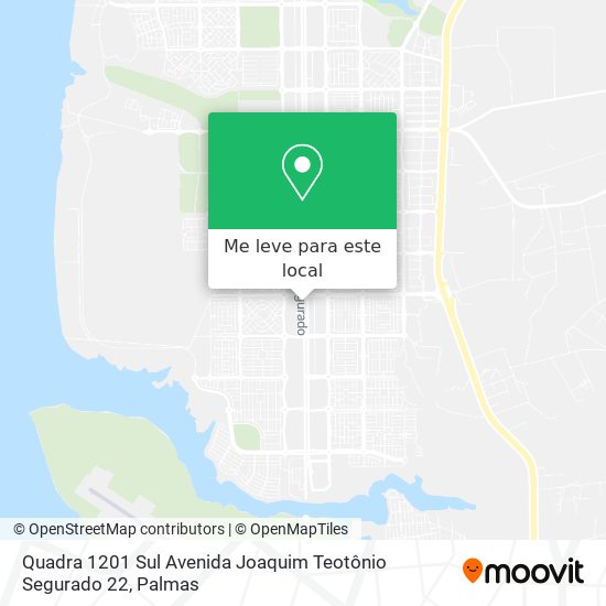 Quadra 1201 Sul Avenida Joaquim Teotônio Segurado 22 mapa