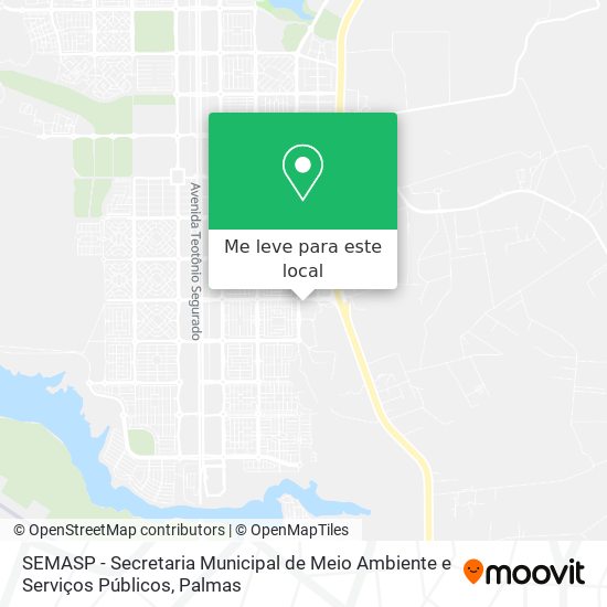 SEMASP - Secretaria Municipal de Meio Ambiente e Serviços Públicos mapa