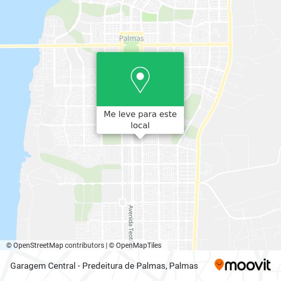 Garagem Central - Predeitura de Palmas mapa