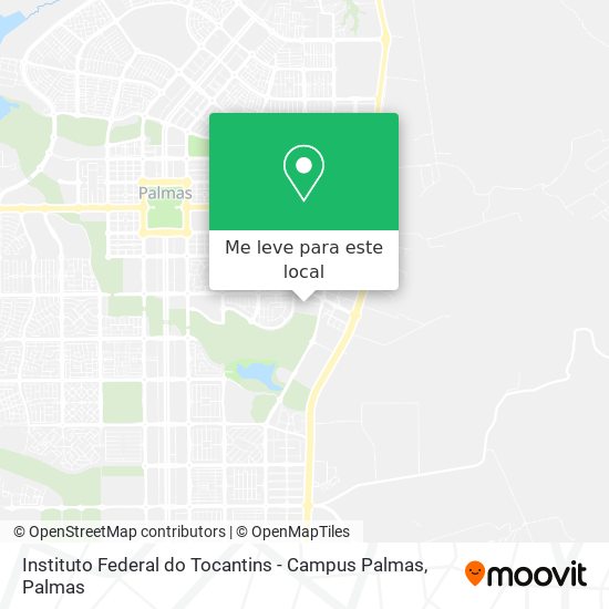 Instituto Federal do Tocantins - Campus Palmas mapa