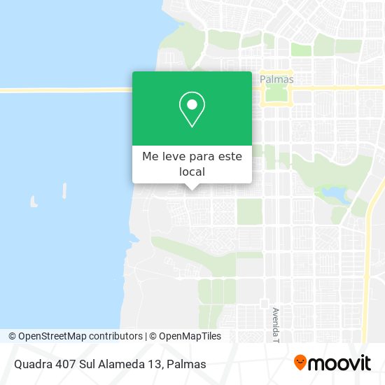 Quadra 407 Sul Alameda 13 mapa