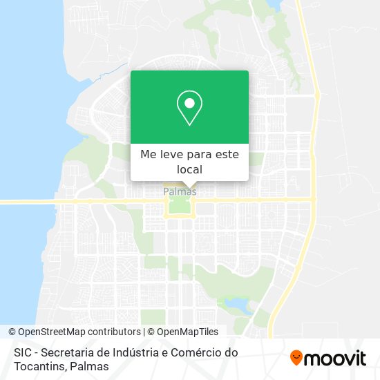 SIC - Secretaria de Indústria e Comércio do Tocantins mapa