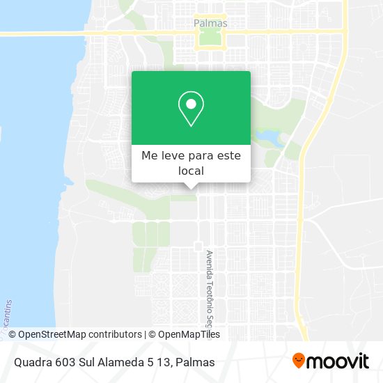 Quadra 603 Sul Alameda 5 13 mapa