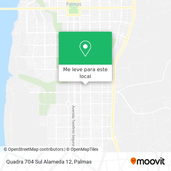 Quadra 704 Sul Alameda 12 mapa