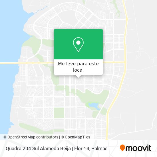 Quadra 204 Sul Alameda Beija | Flôr 14 mapa