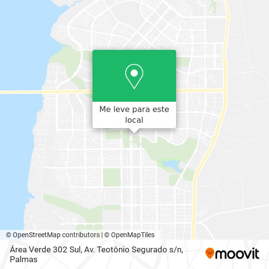 Área Verde 302 Sul, Av. Teotônio Segurado s / n mapa