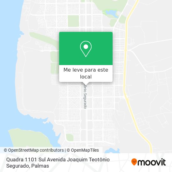 Quadra 1101 Sul Avenida Joaquim Teotônio Segurado mapa