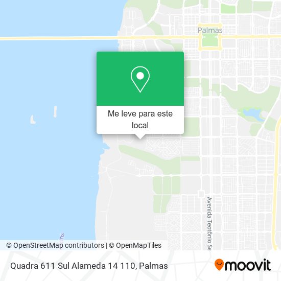 Quadra 611 Sul Alameda 14 110 mapa