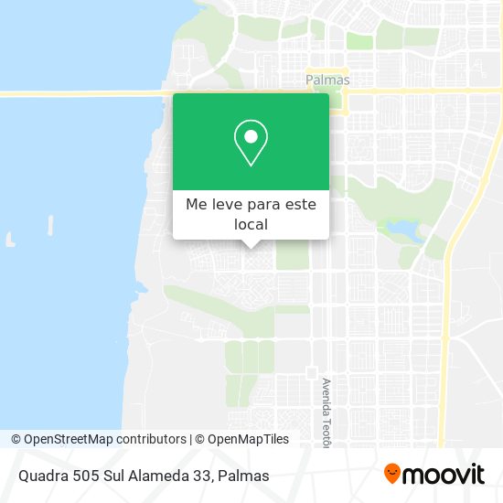 Quadra 505 Sul Alameda 33 mapa