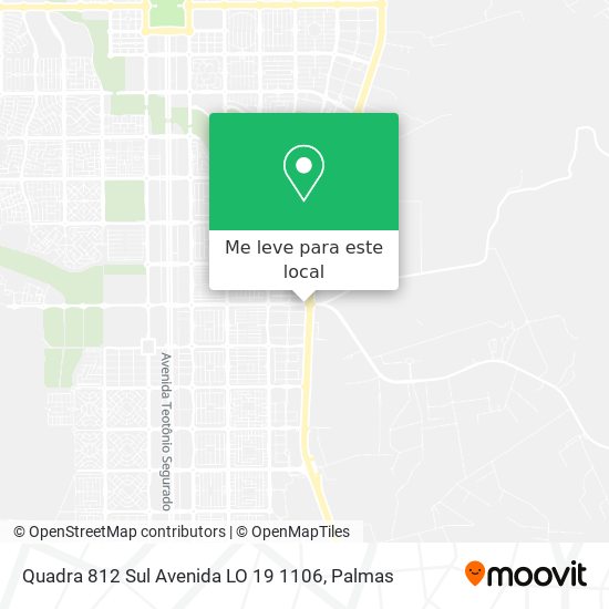 Quadra 812 Sul Avenida LO 19 1106 mapa