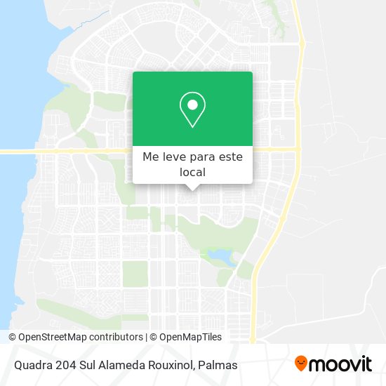 Quadra 204 Sul Alameda Rouxinol mapa