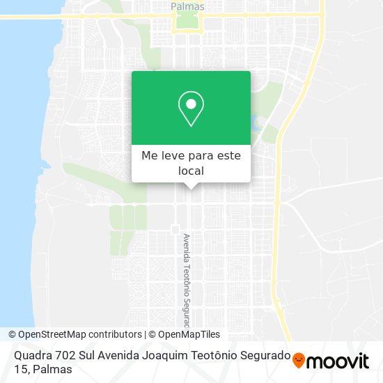 Quadra 702 Sul Avenida Joaquim Teotônio Segurado 15 mapa