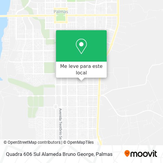 Quadra 606 Sul Alameda Bruno George mapa