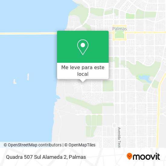 Quadra 507 Sul Alameda 2 mapa
