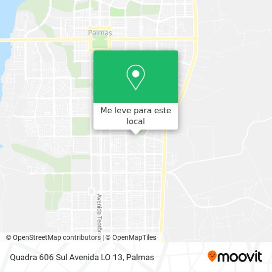Quadra 606 Sul Avenida LO 13 mapa