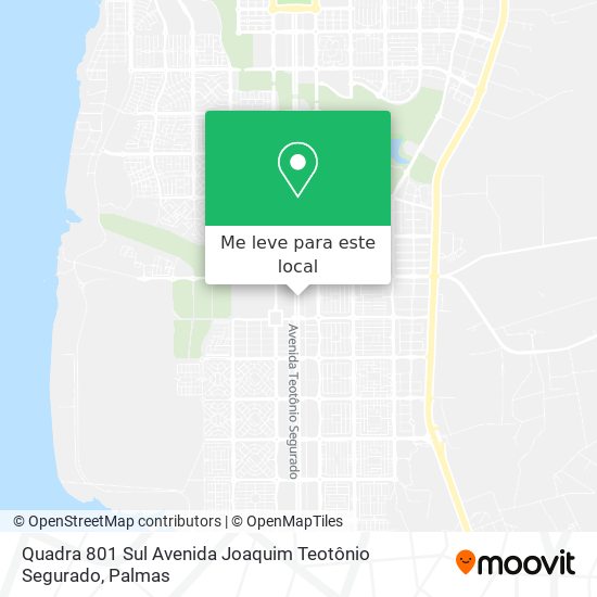 Quadra 801 Sul Avenida Joaquim Teotônio Segurado mapa
