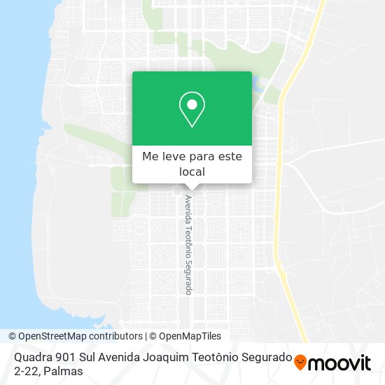 Quadra 901 Sul Avenida Joaquim Teotônio Segurado 2-22 mapa