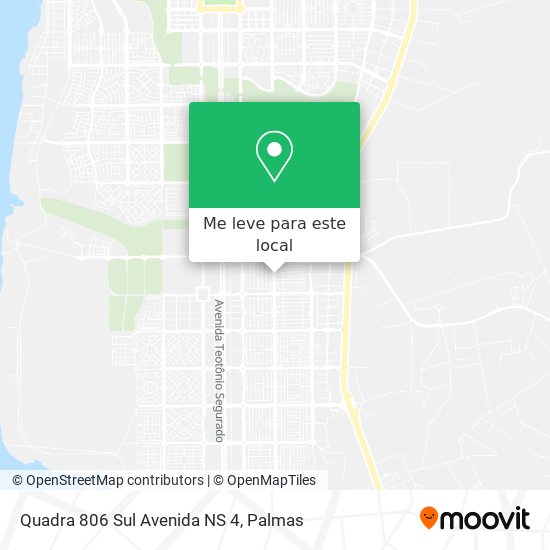 Quadra 806 Sul Avenida NS 4 mapa
