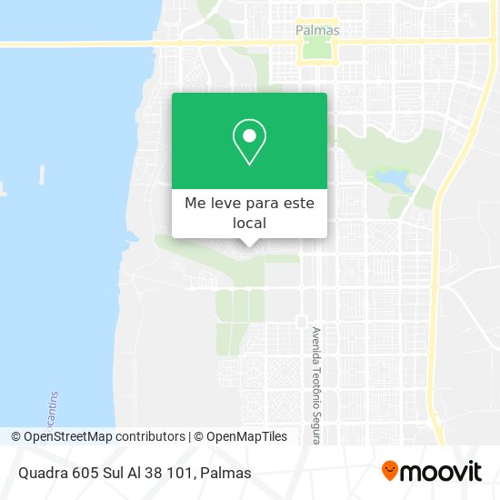 Quadra 605 Sul Al 38 101 mapa