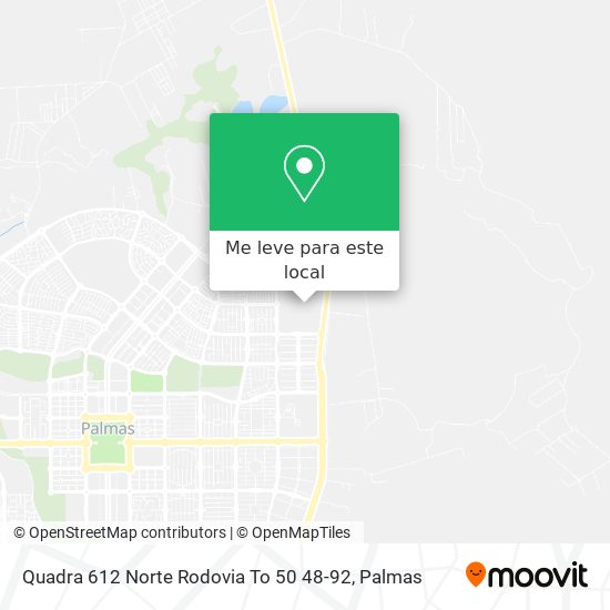 Quadra 612 Norte Rodovia To 50 48-92 mapa