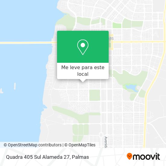Quadra 405 Sul Alameda 27 mapa